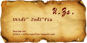 Uttó Zsófia névjegykártya
