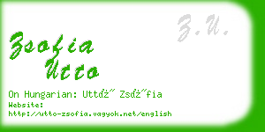 zsofia utto business card